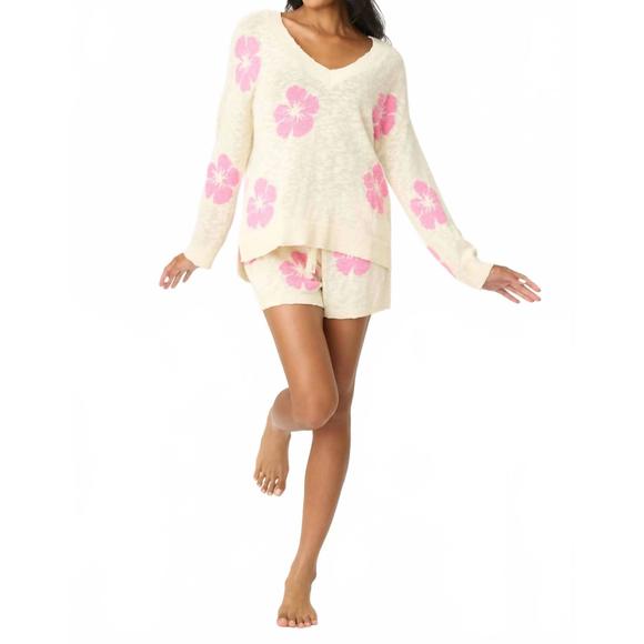 NEW PJ SALVAGE bali bay knit loungewear set in ivory - Picture 1 of 7